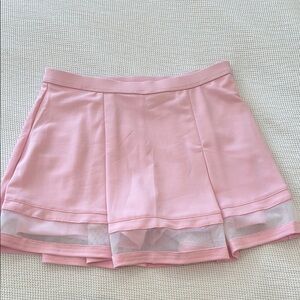 Lucky in Love Pink Skirt with Mesh Detail